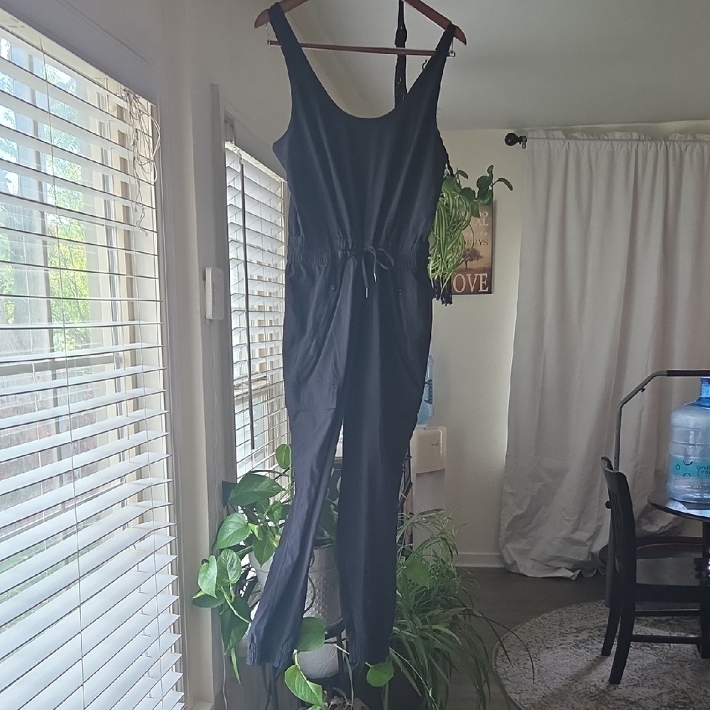 Athleta Navy Sleeveless Jumpsuit